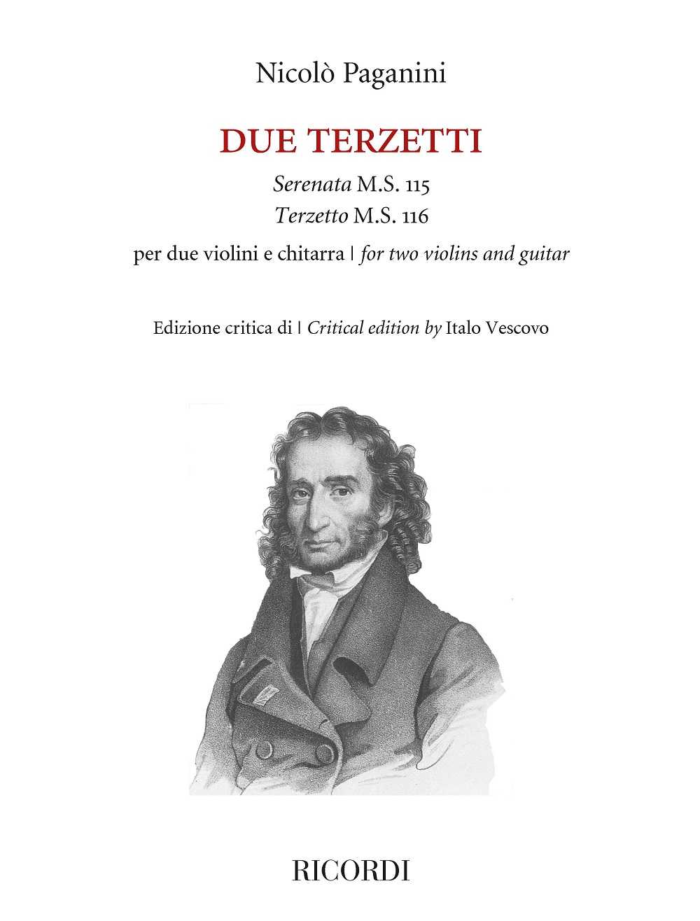 Due Terzetti per due violini e chitarra Edizione critica di Italo Vescovo - Serenata M.S. 115-Terzetti M.S. 116